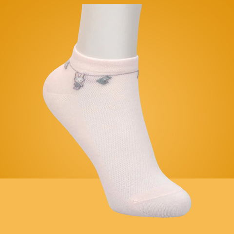 5 Packs Katze Design Cut Liner Premium Cotton Socks