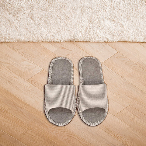 Grey line- Unique Soft Sole Slippers