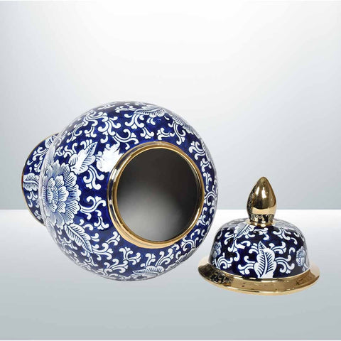 Blue Ornament Ceramic Vase