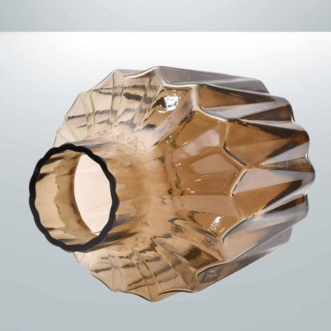 Antique Brown Fancy Glass Vase