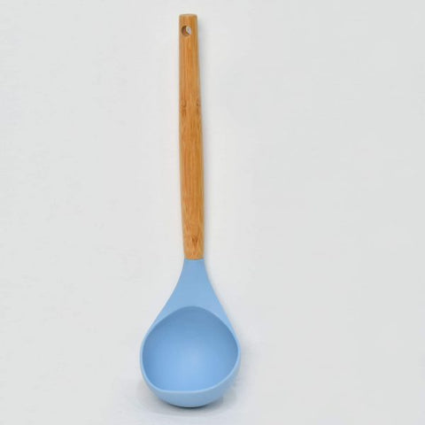 Silicon Ladle Bamboo Wood