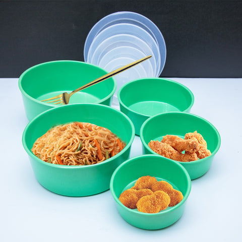 5Pcs Matte Air Tight Melamine Bowls