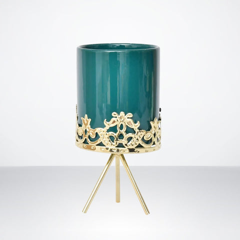 Green Antique Porcelain Flower Pot