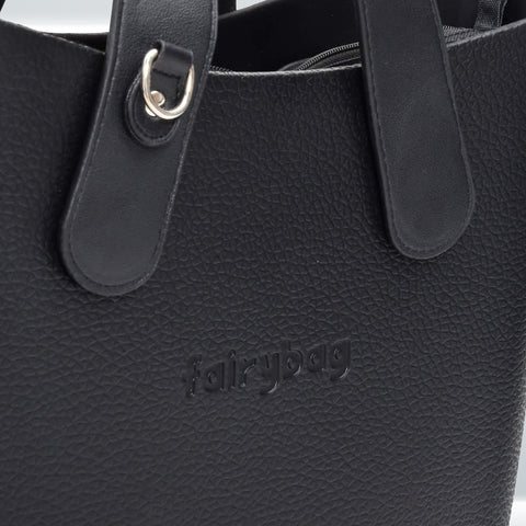 Black Silicone Tote Ladies Bag