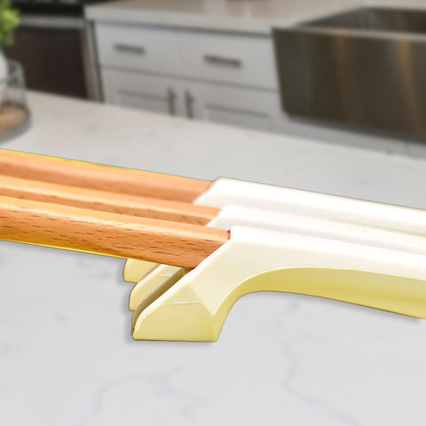 5Pcs Cooking Spoon Set Non Stick With Rest And Holder