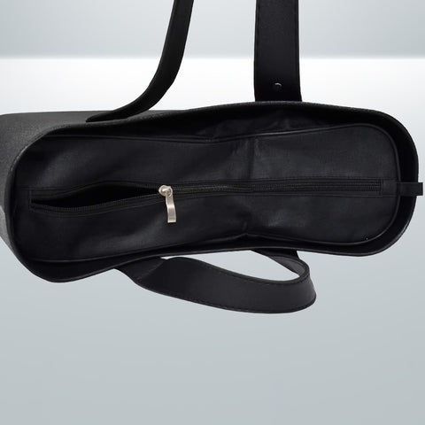 Black Silicone Tote Ladies Bag