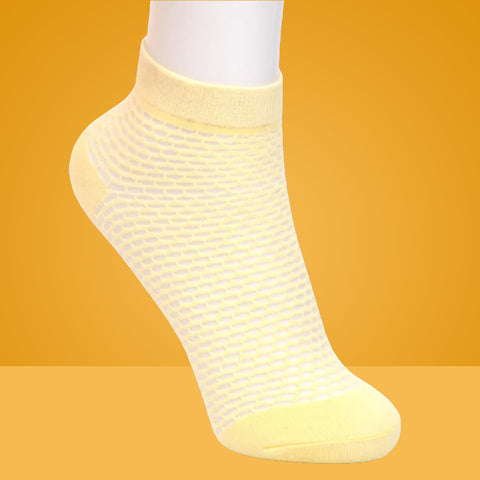 6 Packs Mosaic Pattern Cotton Cut Liner Socks