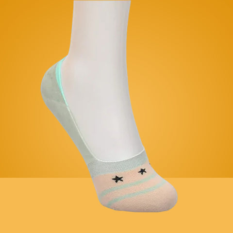 5 Packs Three Star Icon Premium Cotton No Show Ankle Socks