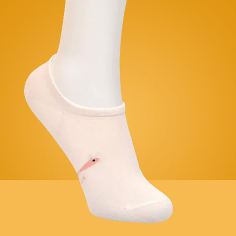 5 Packs Fish Title Design Premium Cotton No Show Ankle Socks