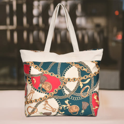 Green Ladies Chain Tote Shoulder Bag