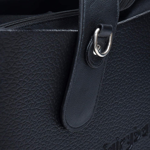 Black Silicone Tote Ladies Bag