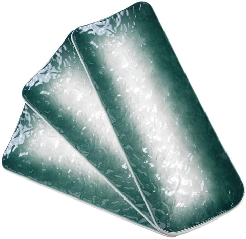 Rectangular Ceramic Tray Aqua Long