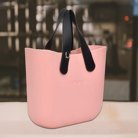 Pink Silicone Tote Ladies Bag