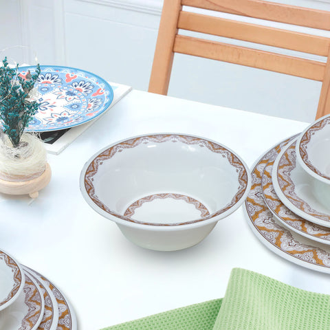 24Pcs Zig Zag Melamine Dinner Set
