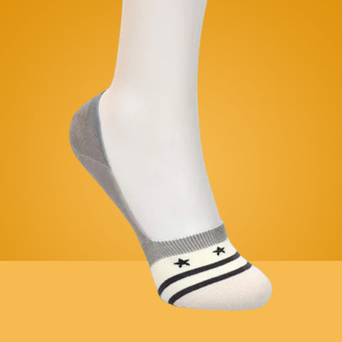 5 Packs Three Star Icon Premium Cotton No Show Ankle Socks