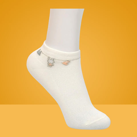 5 Packs Katze Design Cut Liner Premium Cotton Socks