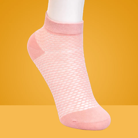 6 Packs Mosaic Pattern Cotton Cut Liner Socks