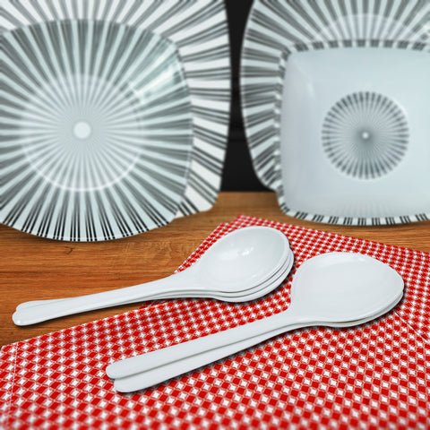 Zebra-Design Melamine Dinner Set