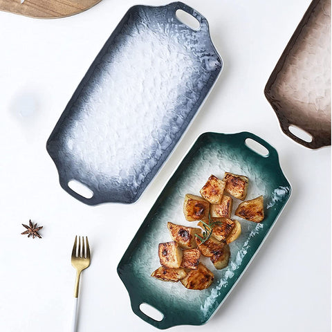 Aqua Long Tray Gradient Stone