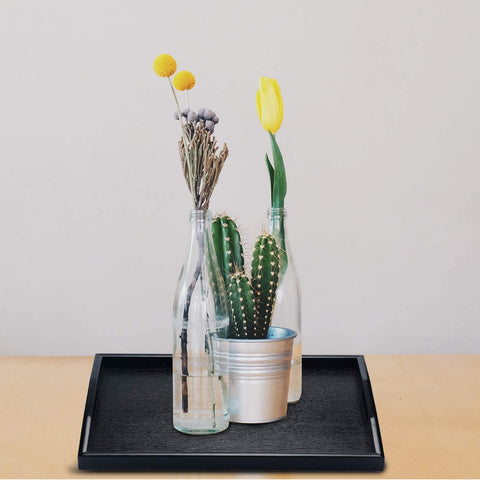 Pitch Black Melamine Tray