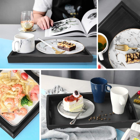 Pitch Black Melamine Tray