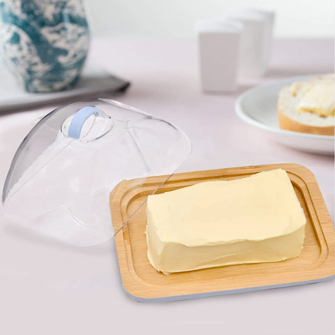 Butter Dish With Cover Bamboo made