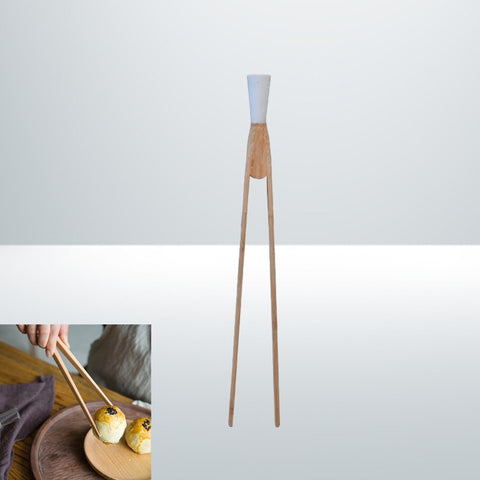 Bamboo Tongs Eco Friendly Silicone Handle