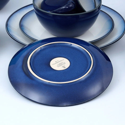 16Pcs Royal Blue Breakfast Serving Set