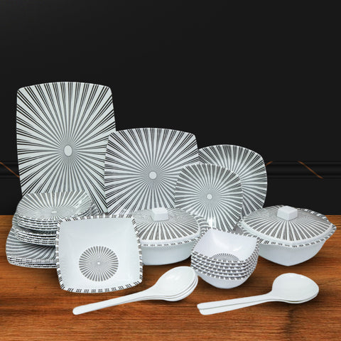 Zebra-Design Melamine Dinner Set