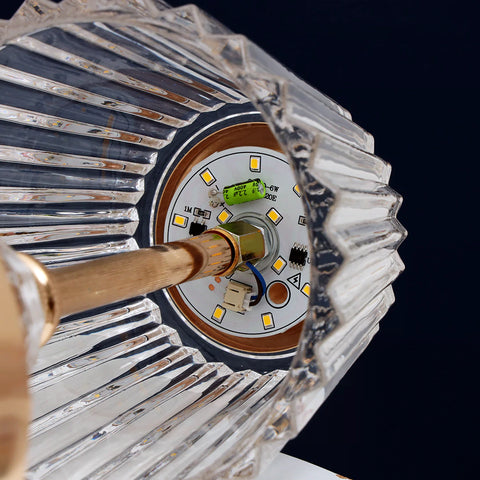 Contemporary Glam Frill Glass Bedside Table Lamp