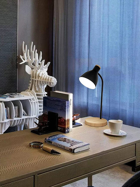 Eye Protection Study Lamp Solid Wood Base