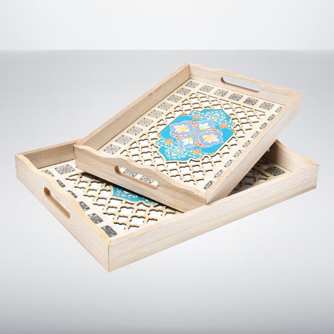 Oceania Woody Trays (Pair)