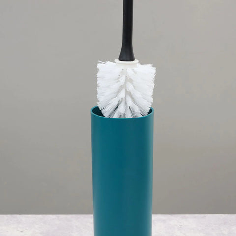 7Pcs Blooming Teal Premium Plastic Bath Set With Bin N Brush