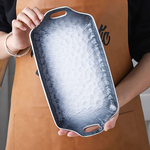 Aqua Long Tray Gradient Stone