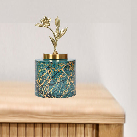 Pine Green Fancy Ceramic Vase