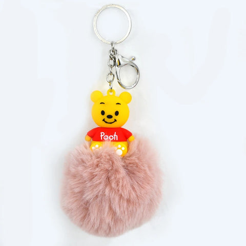 Keychain- Fluffy Ball Hanging