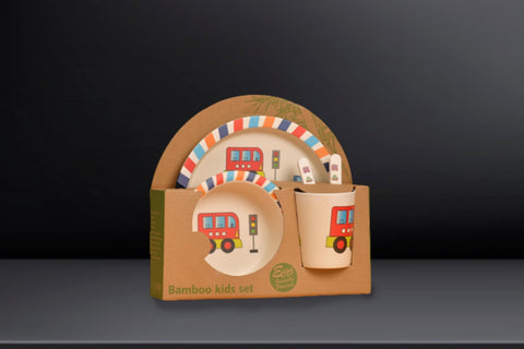 5Pcs Melamine Kids Dinnerware Set