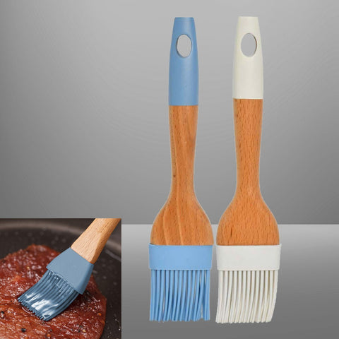 Silicon Oil Brush Bamboo Wood Cooking