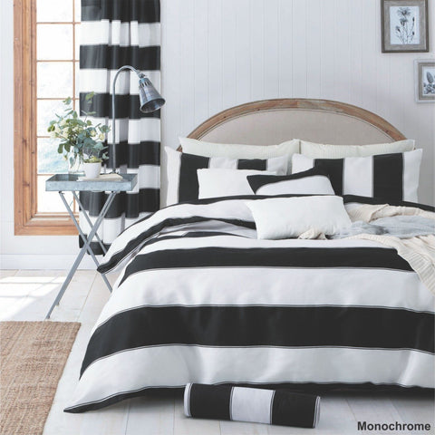 Monochrome Cotton Satin Duvet Cover Set