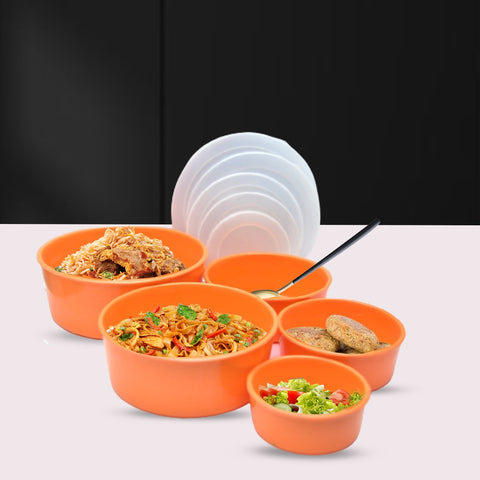 5Pcs Matte Melamine Multipurpose Bowls