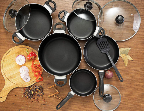 11Pcs Aluminium Alloyed Non Stick Cookware Set