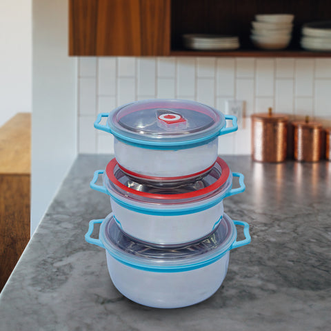 3Pcs Stainless Steel Multipurpose Pots