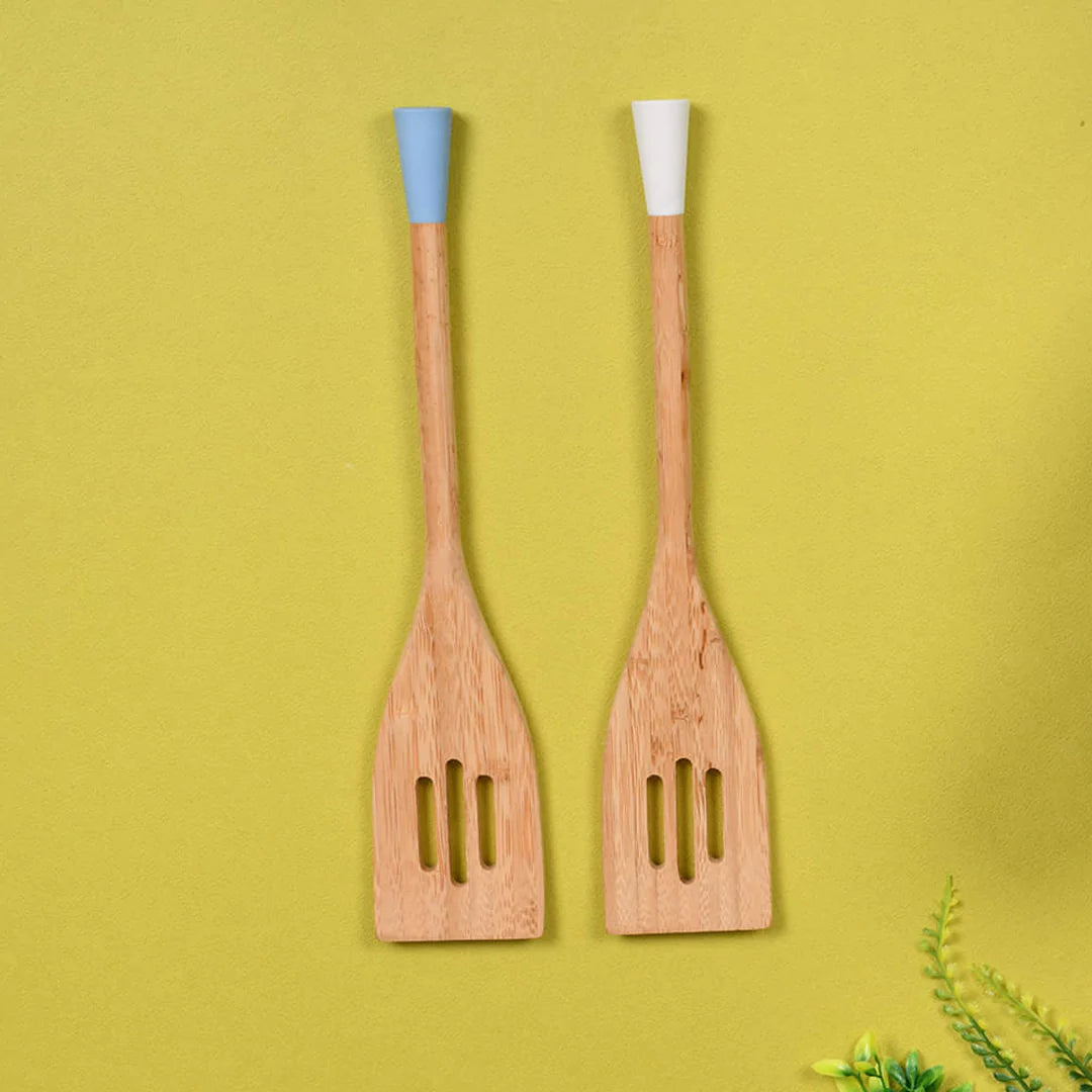 Bamboo Wood Slotted Turner Spoon – Izanstore