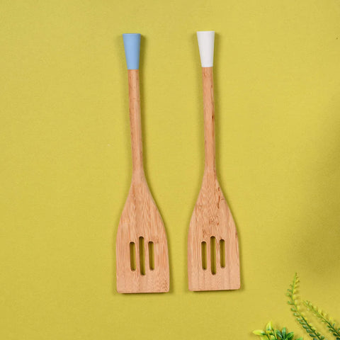 Bamboo Wood Slotted Turner Spoon