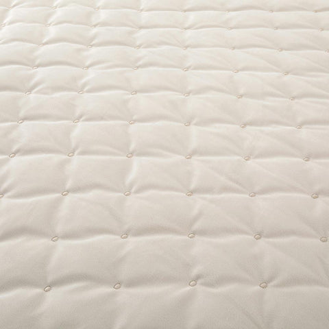 Crushed Velvet Beige Bedspread Set