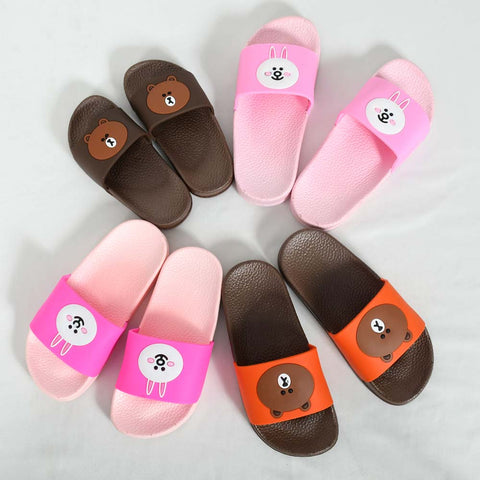 Big Animal Face Kids Slippers