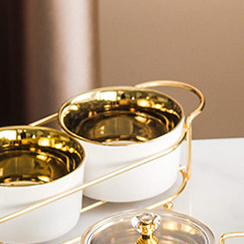 3 Compartment Ceramic Round Set