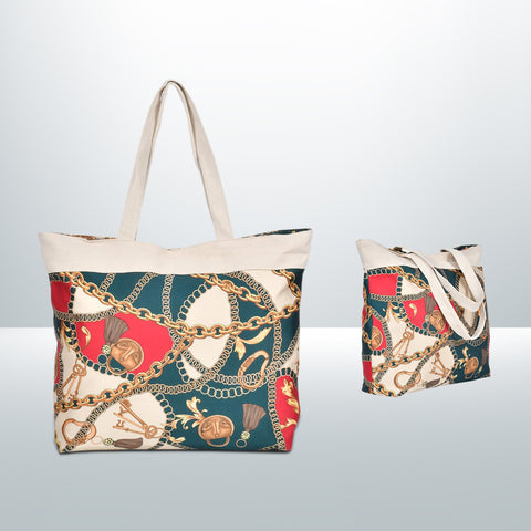 Green Ladies Chain Tote Shoulder Bag