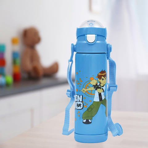 Water Bottle Blue- Cartoon Character Stainless Steel