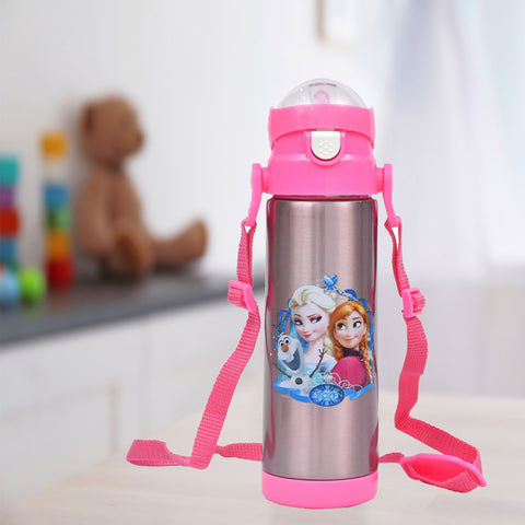 Water Bottle Pink- Cartoon Character Stainless Steel